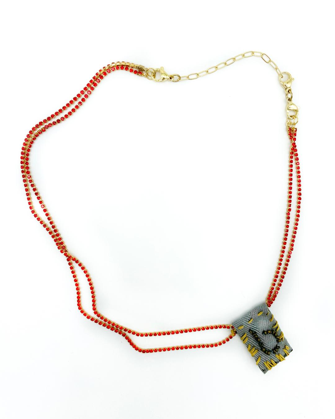 'B\' Cubic R Necklace