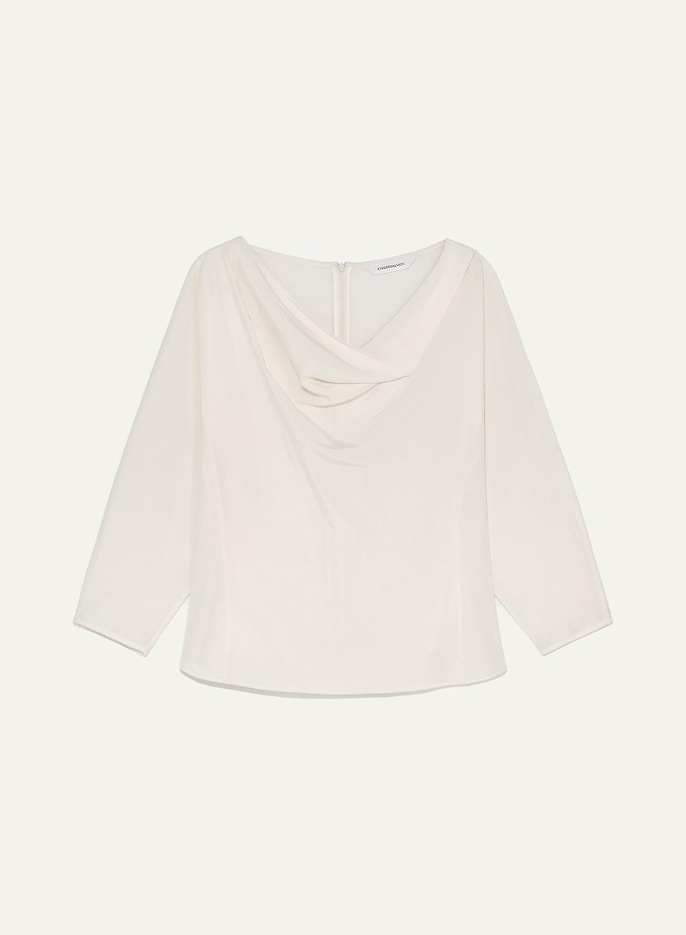 Edith Draped Top Ivory