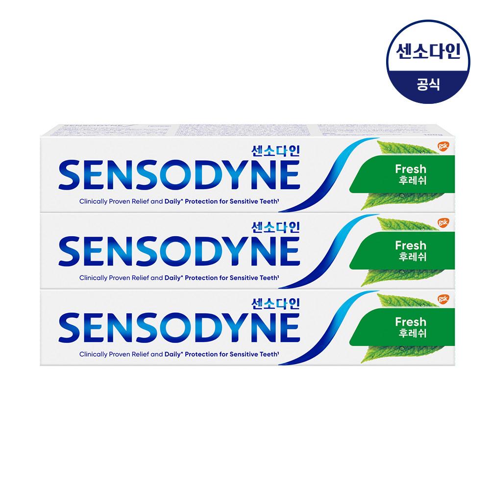 센소다인 후레쉬 민감성 치약 100g 3개