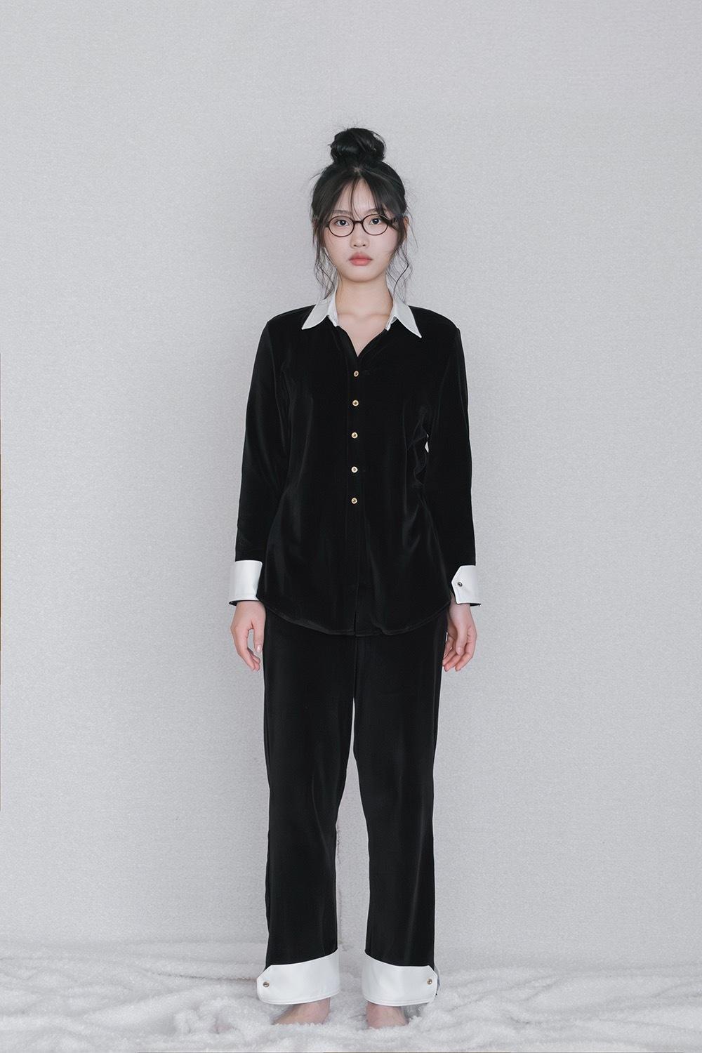 100% cotton velvet PJ set