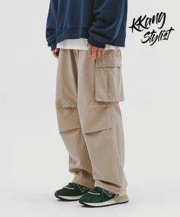 [빅유니온x깡스타일리스트] PLEATED CARGO PANTS / BEIGE