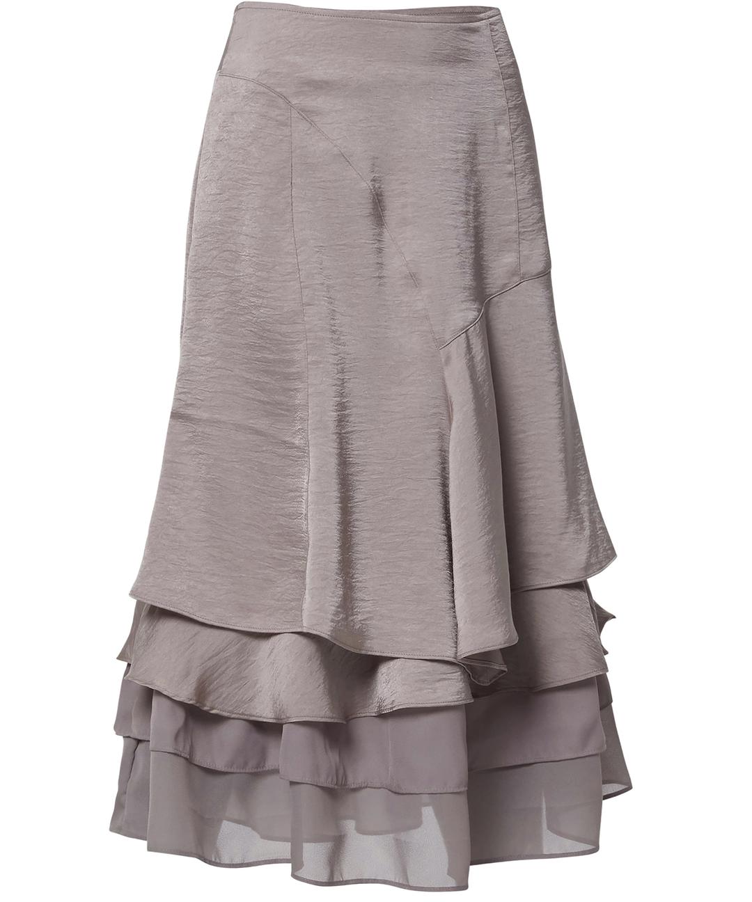 3-Layered Maxi Skirt (FL-258_Grayish Pink)