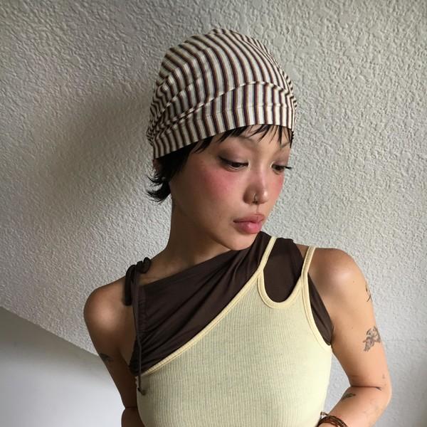 3 line beanie ( 3 color )