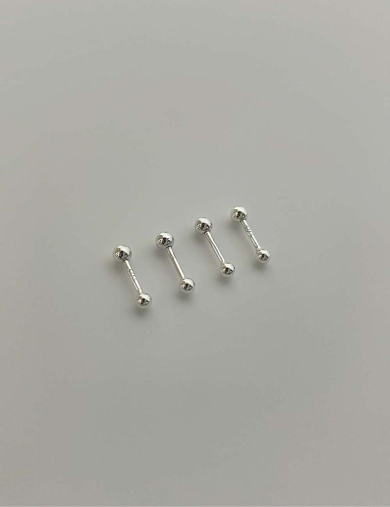 [어나더베이스] (개당) 2mm 볼 피어싱 silver925 은볼 데일리 레이어드 베이직
