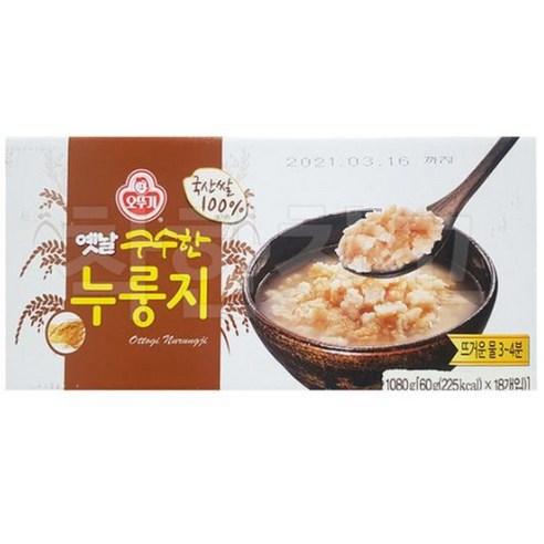 오뚜기 옛날 구수한 누룽지 60gx18봉지, 60g, 18개