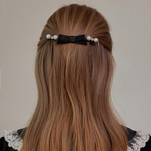 안나 리본 진주 자동핀 (JC003AC)