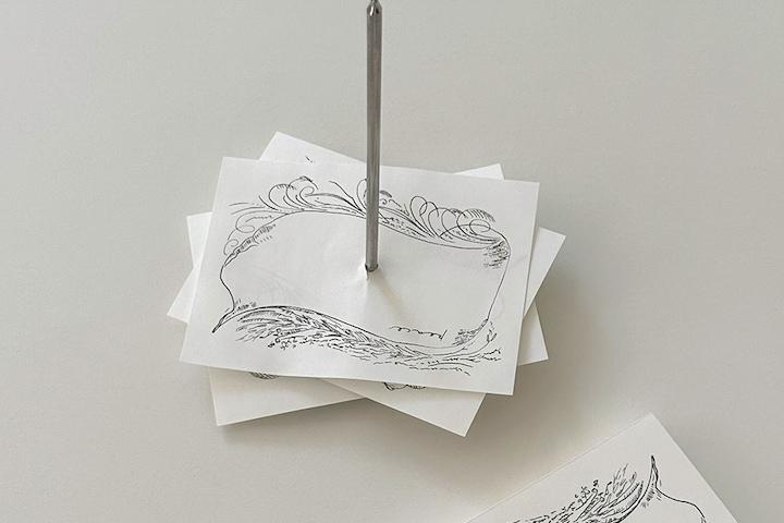 스텐 영수증 홀더 메모 계산서 주문서 빌지 꽂이