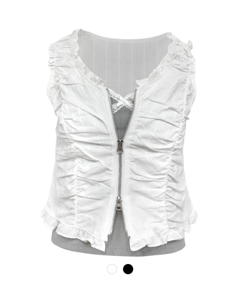 Crescent Frill Sleeveless Top