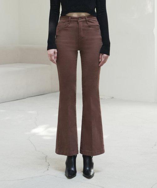 [기모][-6cm 숏버전 추가] W1022 BOOTS CUT COTTON PANTS_BROWN