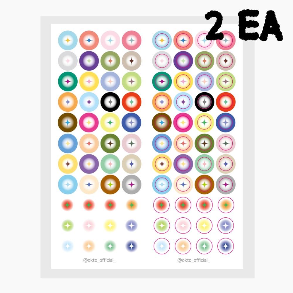 [옥토] 블링크 투명 도형스티커 / 다이어리 도형 다꾸 스티커