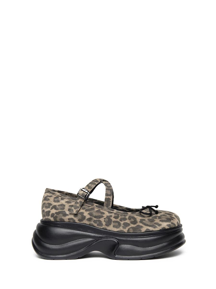 Leopard Strap Mary Jane Platform  (Brown)