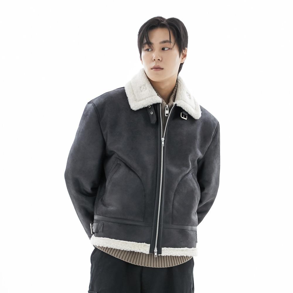 세미 오버핏 에버 무스탕 (블랙)