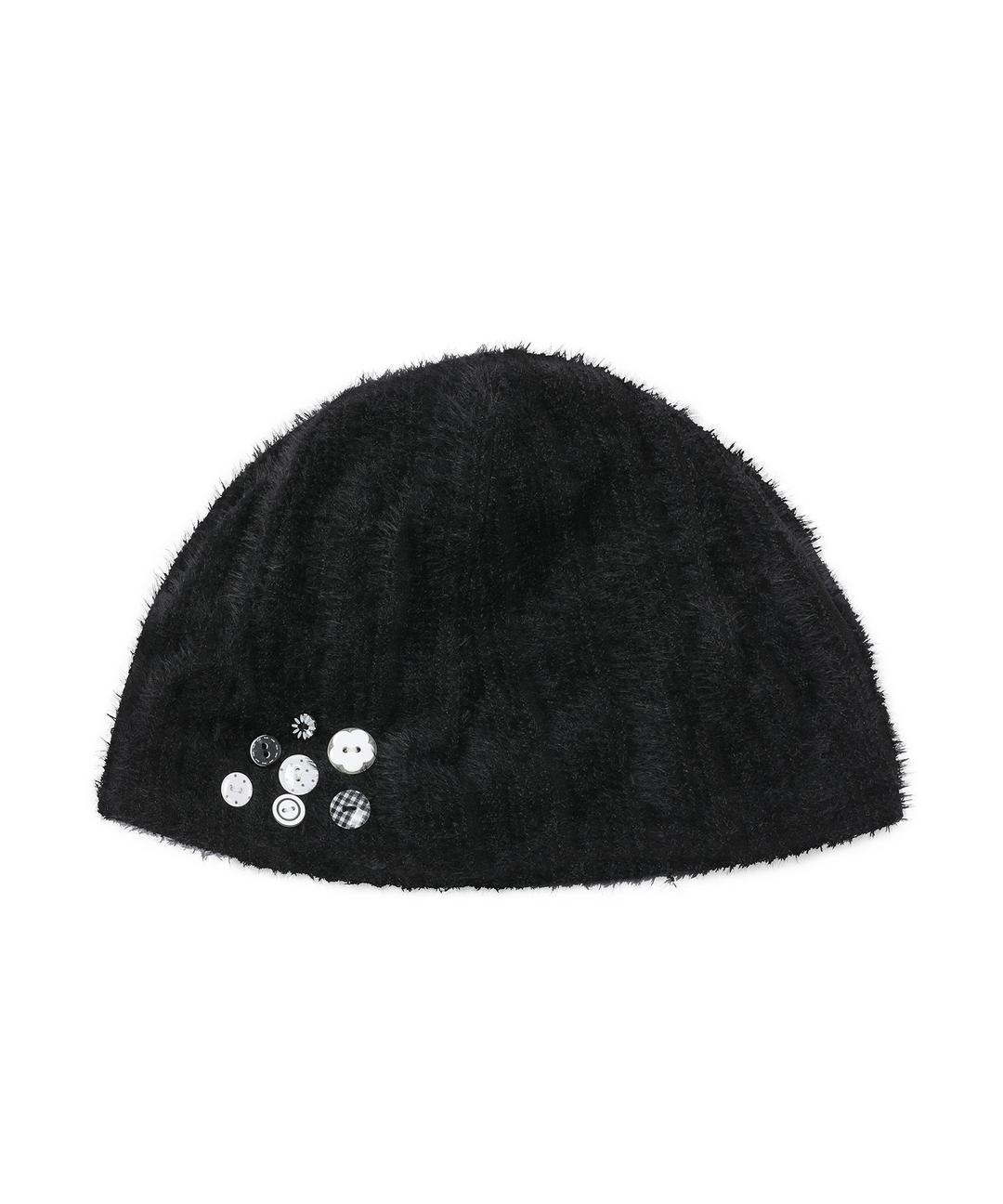 (11/3 예약발송) 버튼 플러피 비니 [블랙]