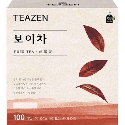 티젠 보이차, 0.7g, 100개입, 1개 - 티/전통차 | 쿠팡
