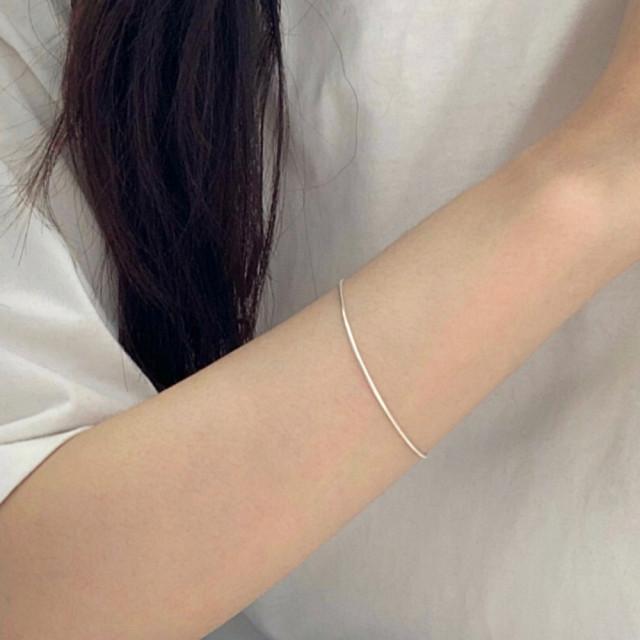 silver925 슬림 스네이크 체인 팔찌