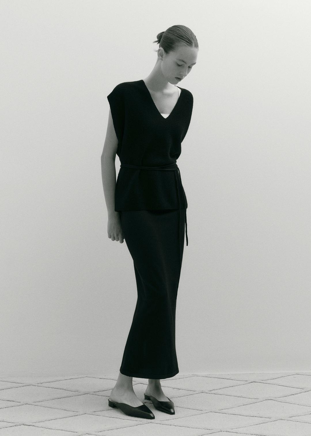 노아 울 니트 스커트