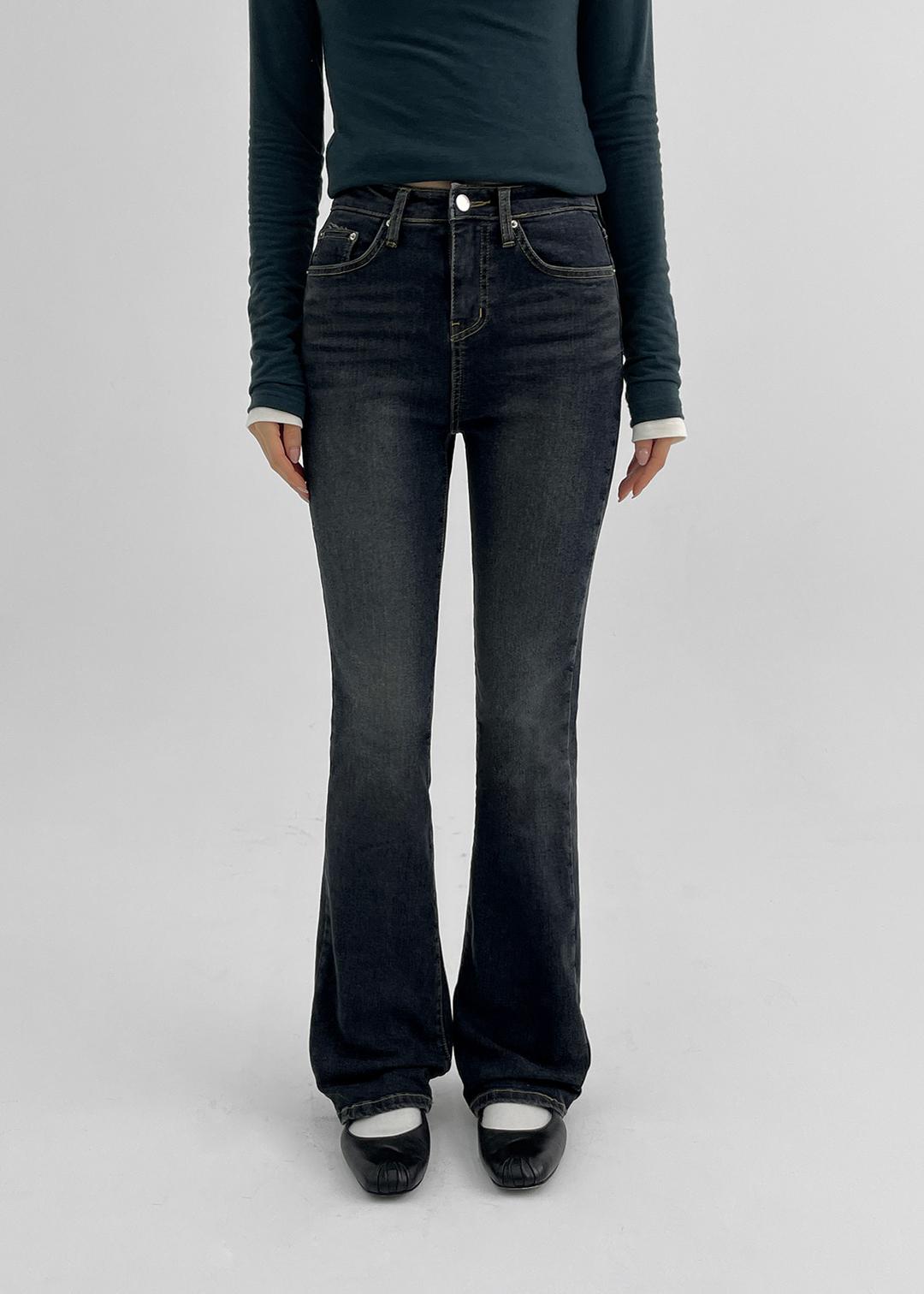 [B-DENIM] LONG SLIM BOOTS-CUT 017 (기모 VER.)