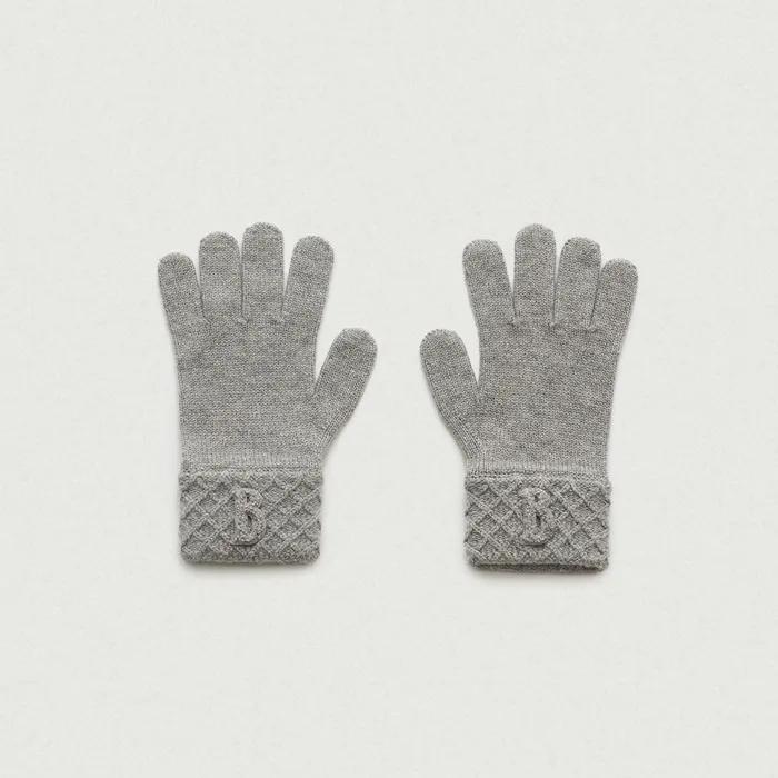 Etoile Wool Cashmere Gloves_Melange Grey