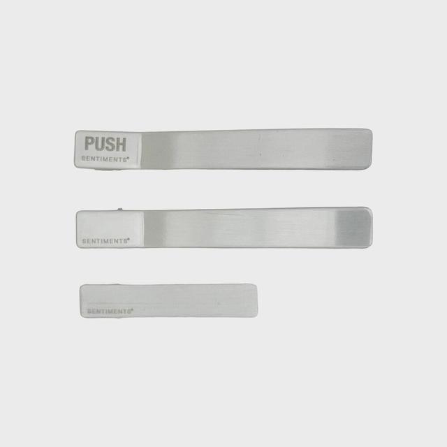 no.290 push clip hair pin 3set silver