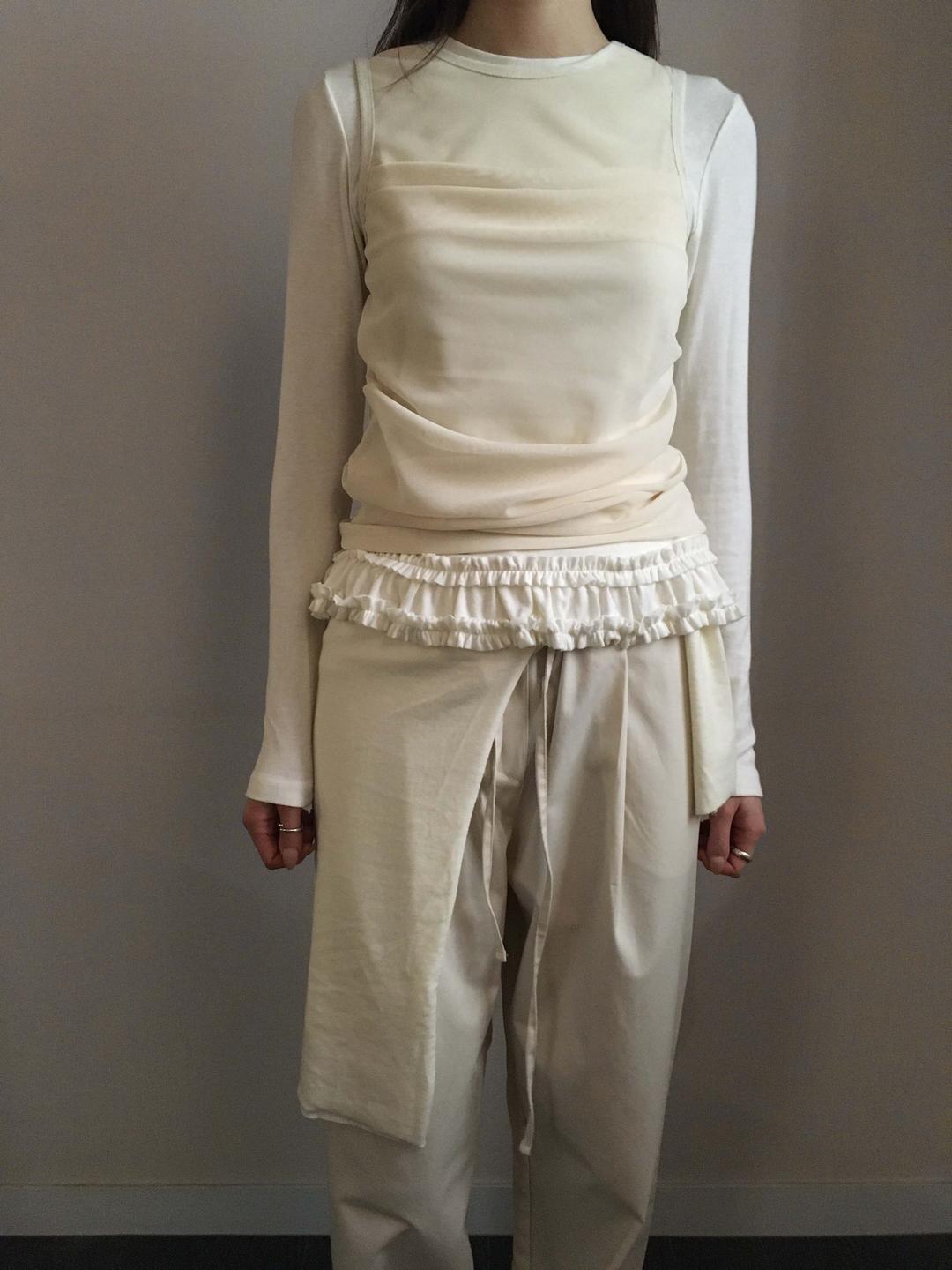 MESH WOOL SLEEVELESS _IVORY