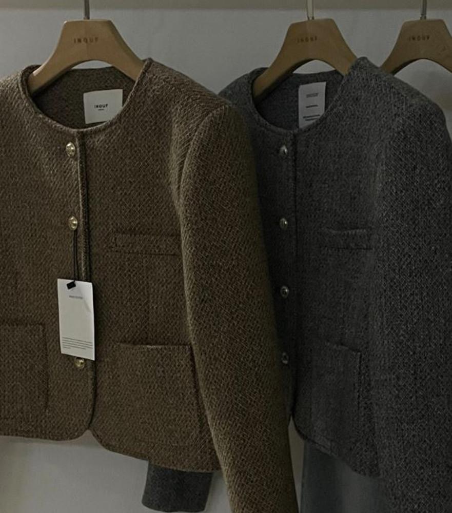 이너프 런던 트위드 자켓 (2col) inouf