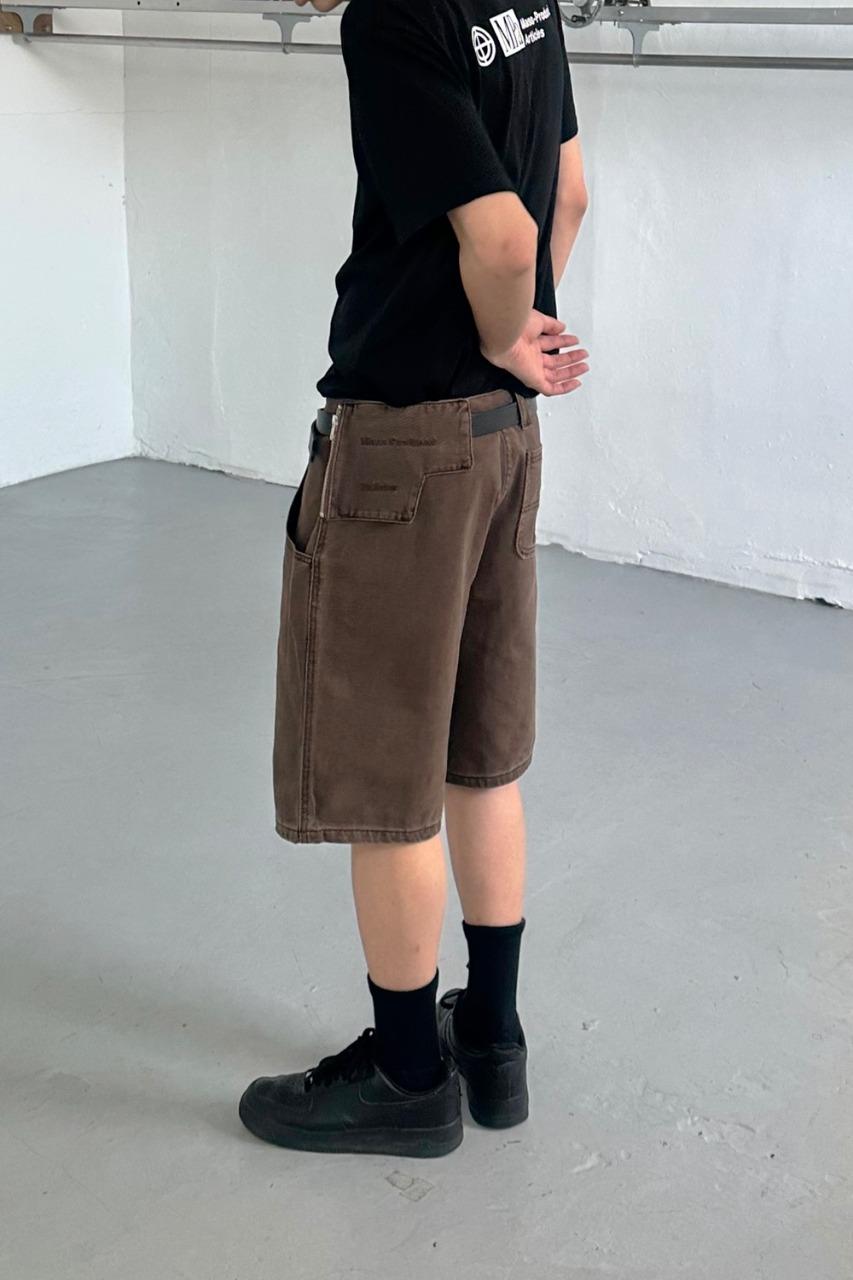 PLASTICPRODUCT -  MPa WALLET SHORTS (BROWN)