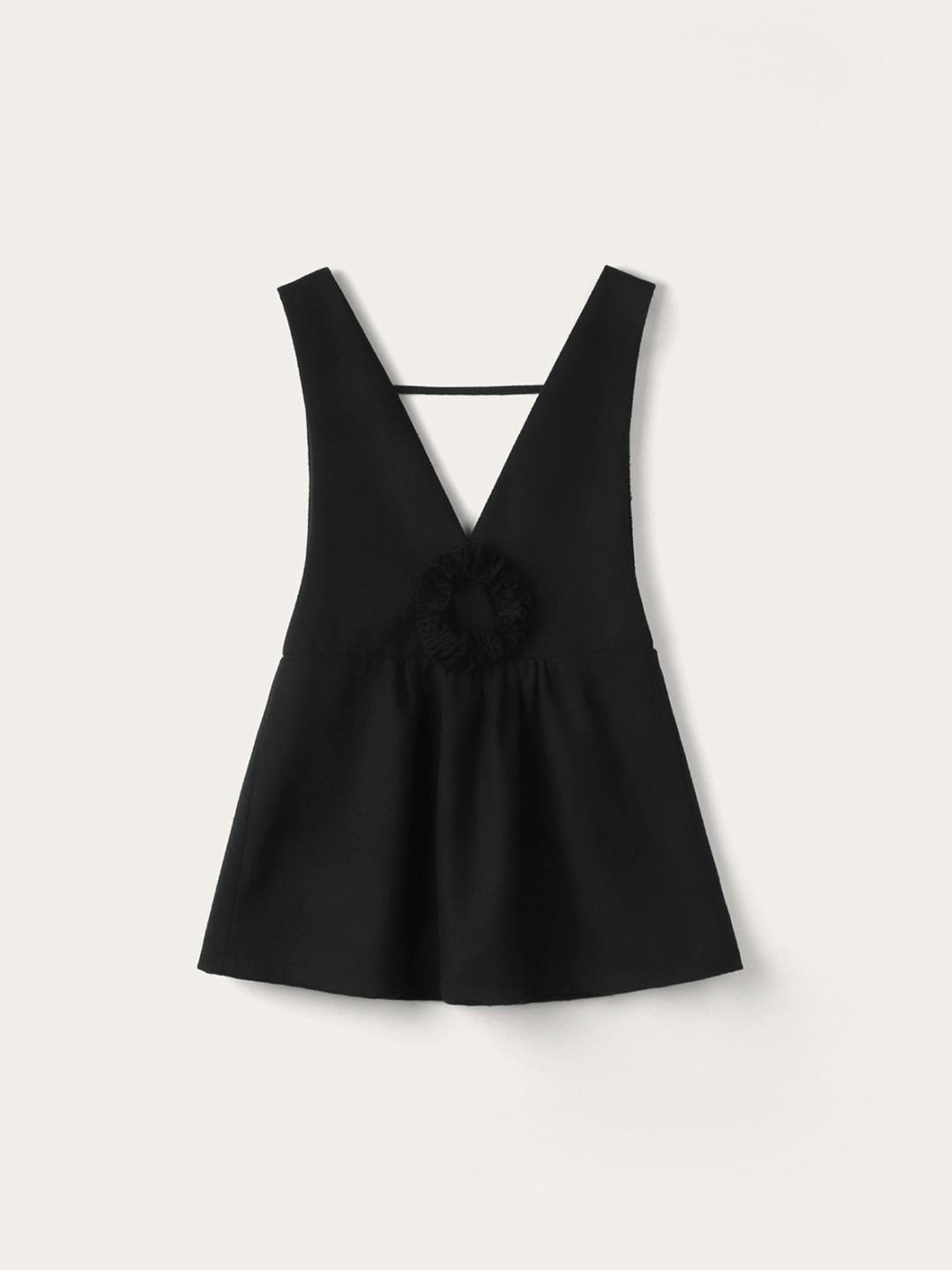 Corsage Wool Layered Bustier (Black)