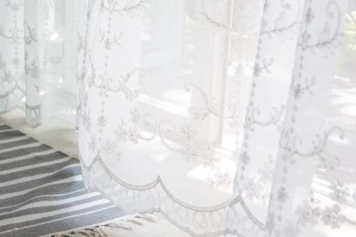 [맞춤]이음선없는 마르지오 자수 레이스커튼 나비주름/평주름/봉집형