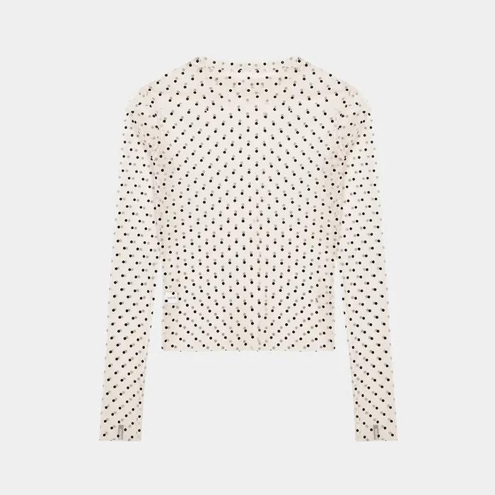 NICOLE LABEL SEE-THROUGH DOTS TOPS_2 COLOR