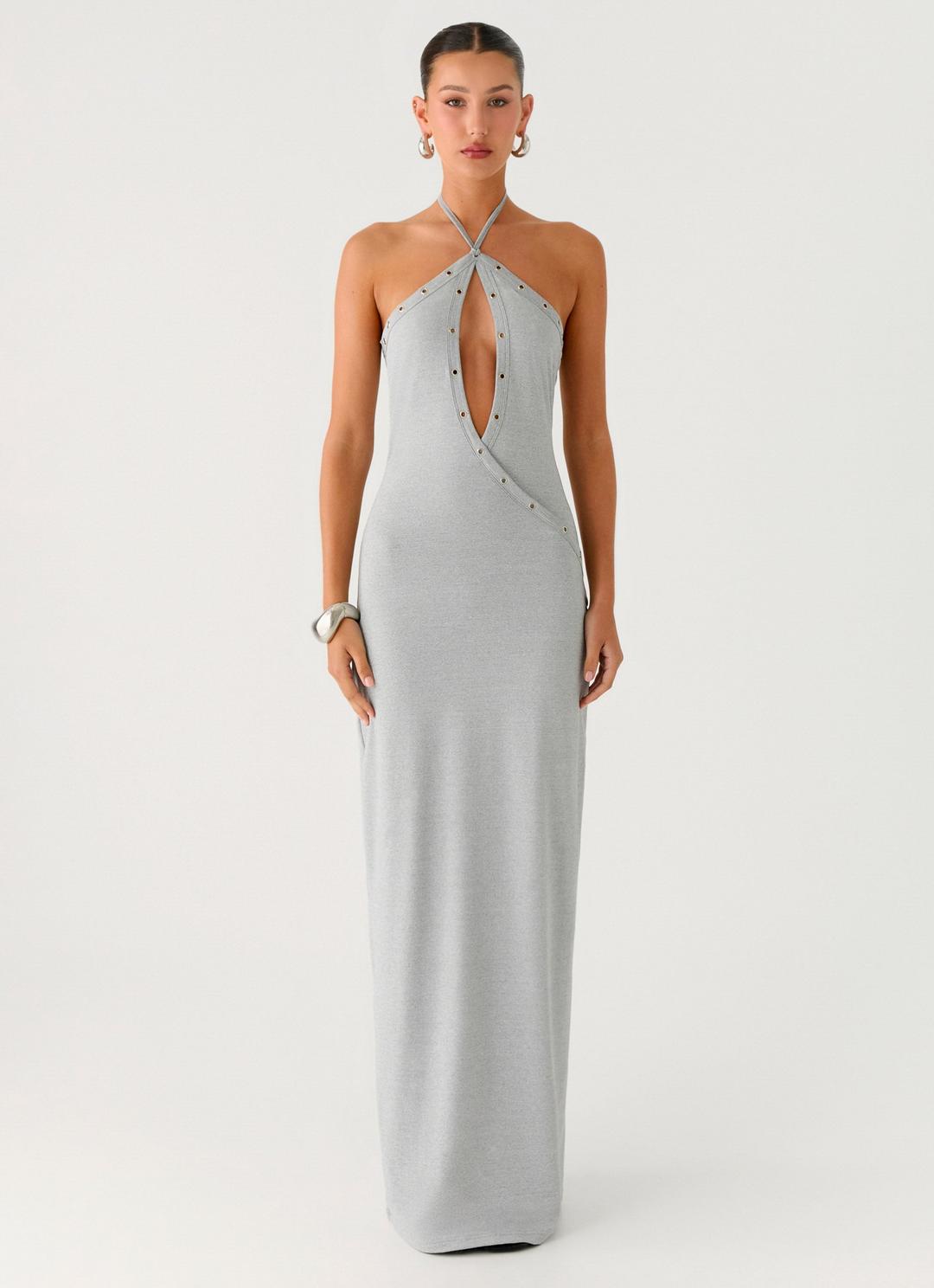 Off The Bass Maxi Dress - Grey - Grey / US 0