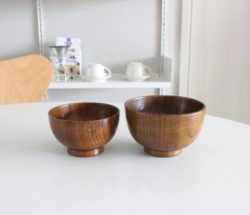 내츄럴 우드 밥공기, 국그릇 일본풍 정갈한 나무식기
