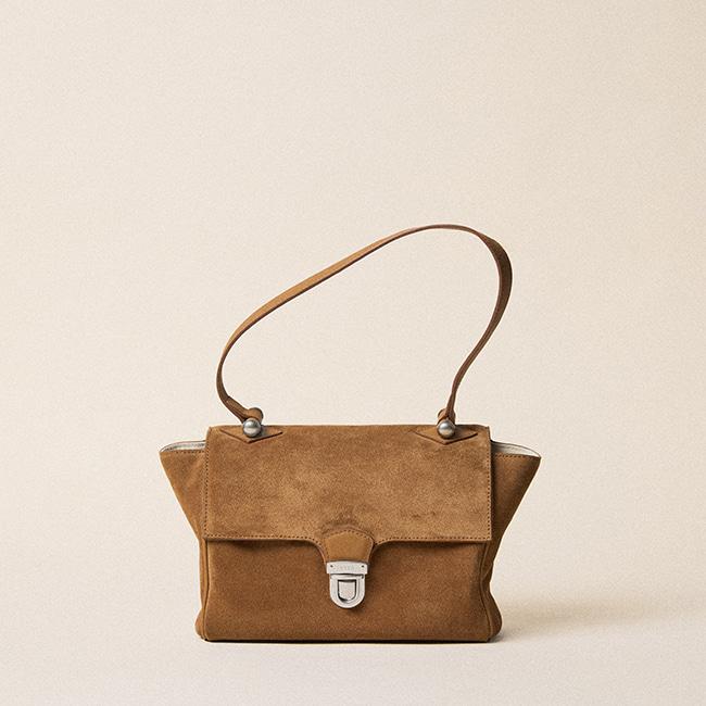 BRIEF BAG MINI_OAK SUEDE
