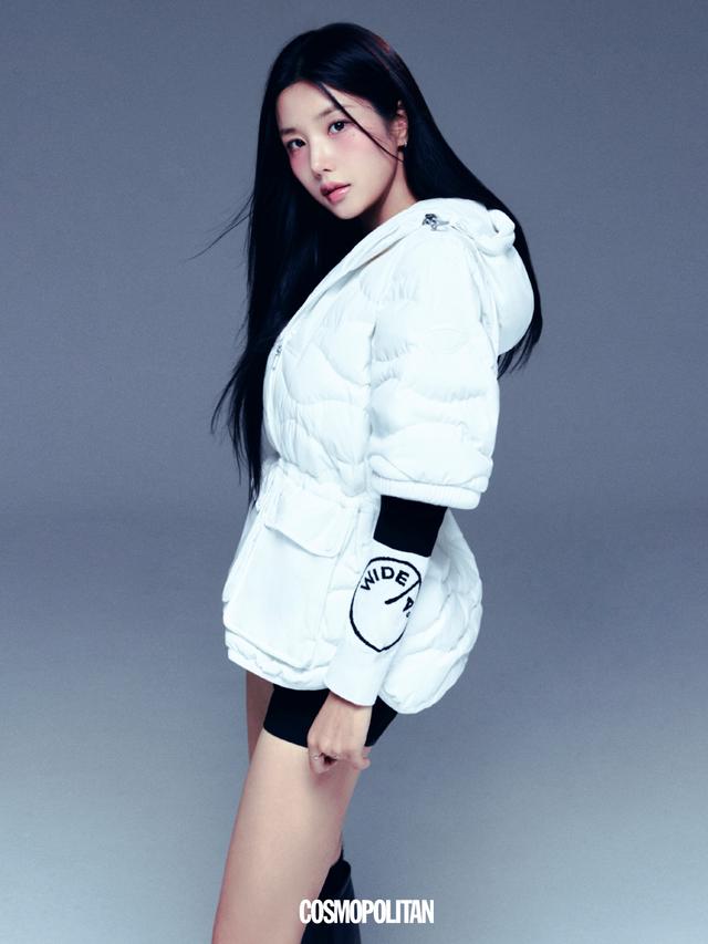 [권은비 착용] CO 와글 하프슬리브 미디 다운자켓 L (Off White)