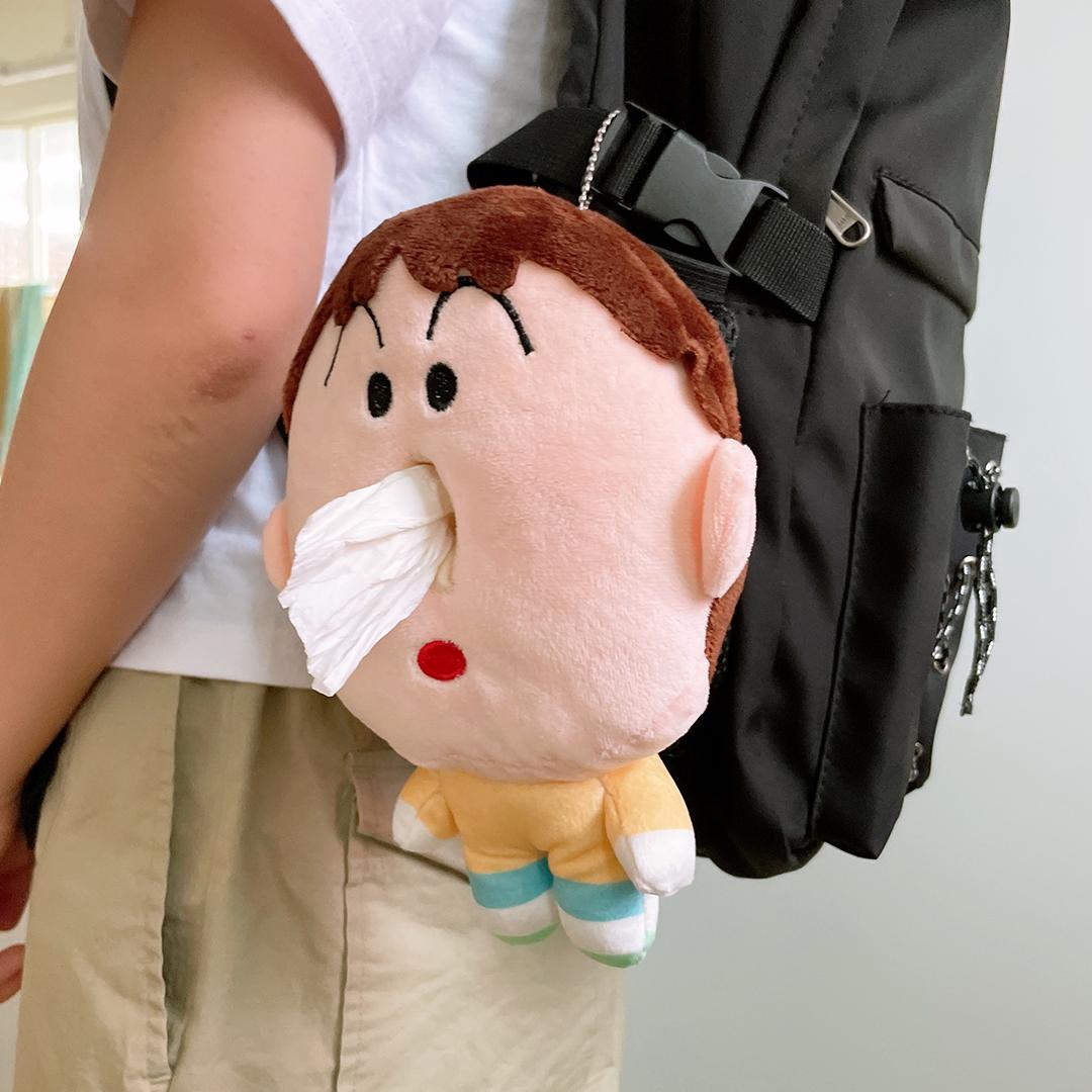 맹구 콧물 힝구 티슈 케이스 소형 귀여운 캐릭터 휴지 케이스 파우치 키링 생일 친구 선물