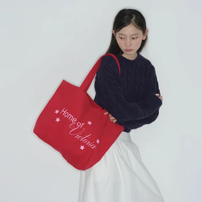 [HBTxVICTORIA] Home of Victoria Eco Bag (RED)