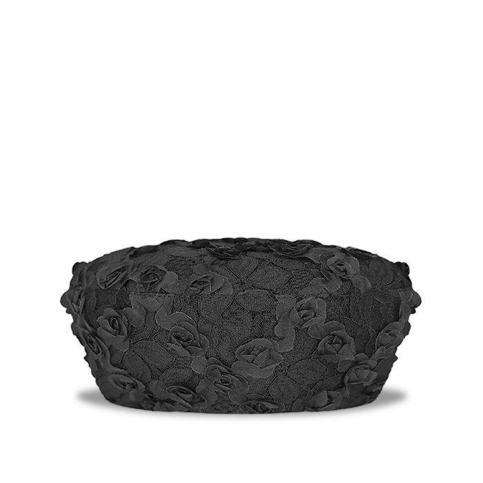 Mini Flower Beret Black