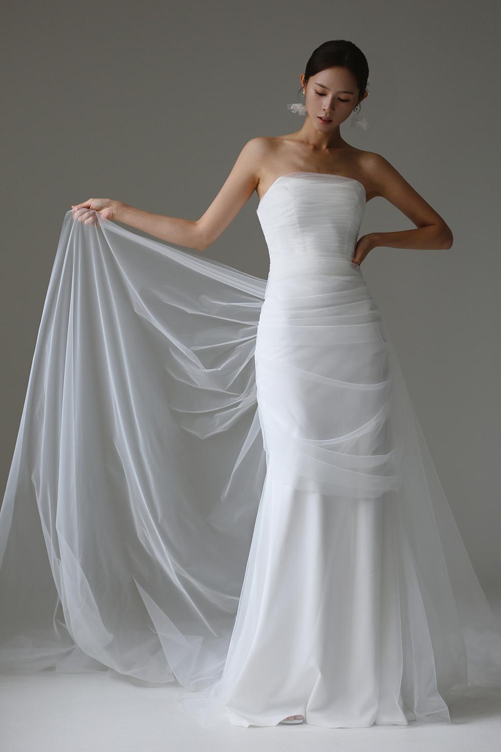 (대여) 에이프릴 쉬폰 튤 드레스 DRC1383