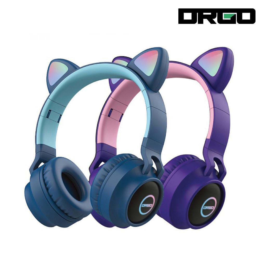 디알고 BH028C LED 라이트닝 스테레오 블루투스5.0 키즈 헤드폰