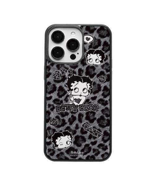 베티붑 코지 레오파드 퍼 에폭시 범퍼 폰케이스_블랙