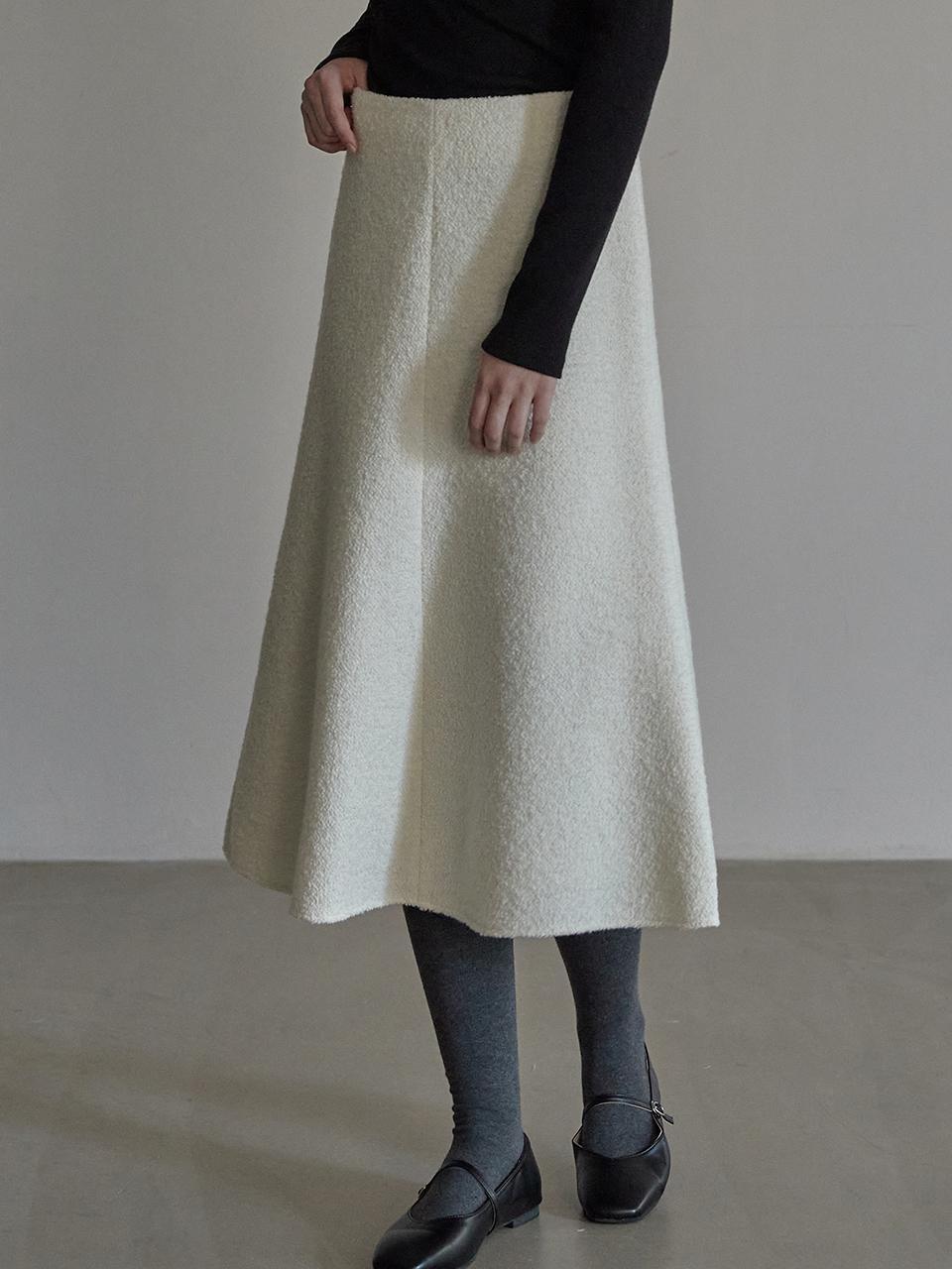 Boucle bell line skirt - Ivory