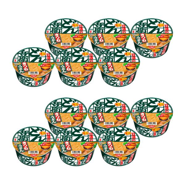 닛신 돈베이 키츠네 유부 우동 미니(서일본)_닛신컵라면 라멘 x 12개