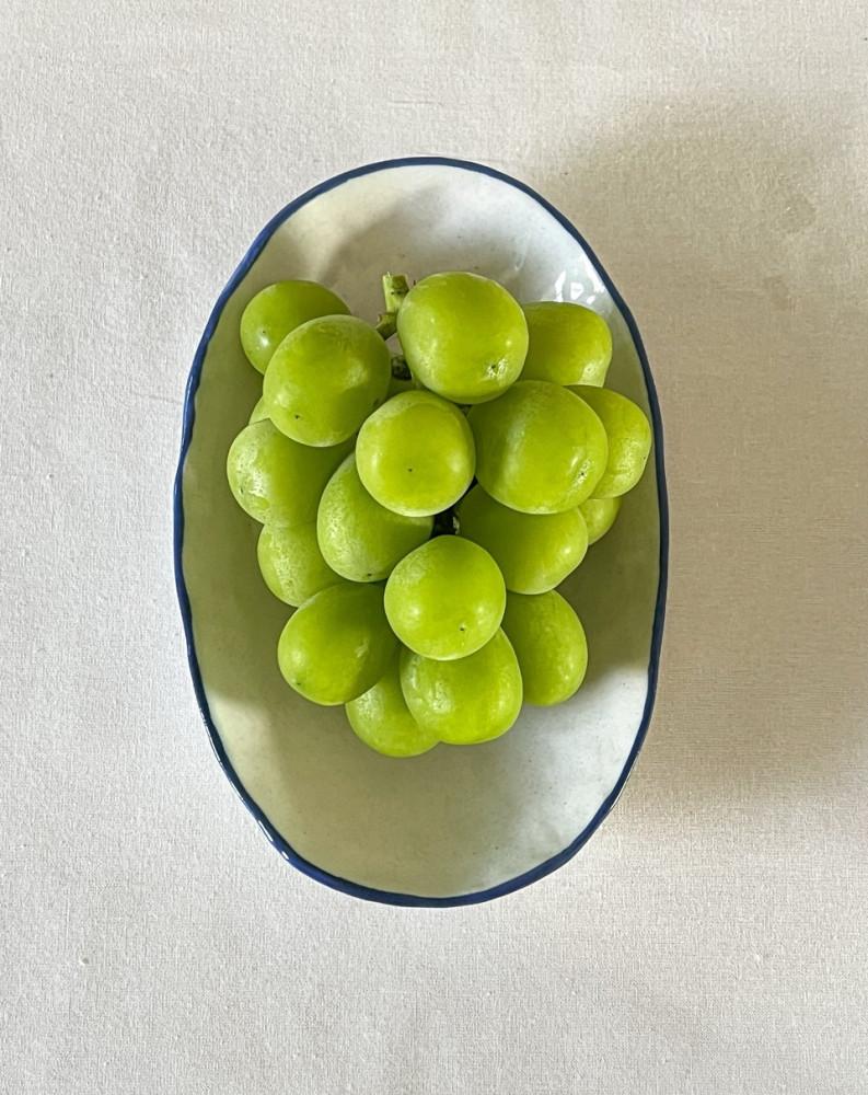 (모나카 타원 접시) 디저트 오벌 플레이트 도자기그릇 플레이팅 가벼운 접시