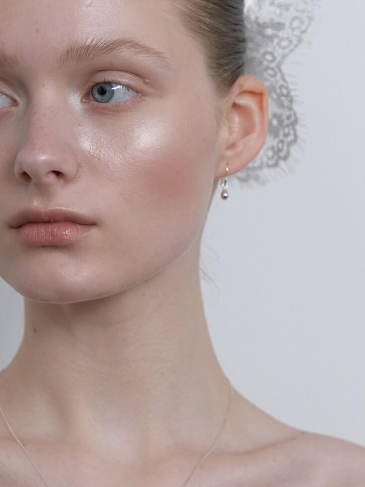 [Silver] Tini Drops Earrings (L251MER050)