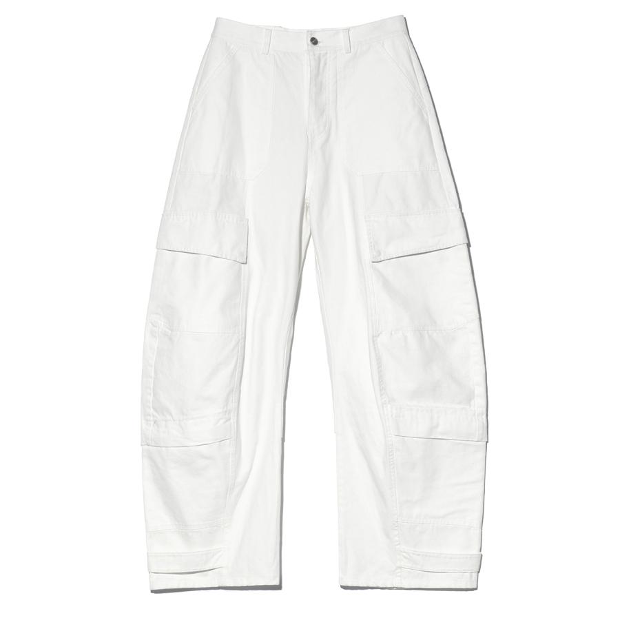 MULTI POCKET CARGO PANTS (WHITE)