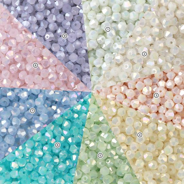 [2-610]크리스탈 주판알 4mm (오팔AB) ,1봉(약99개)