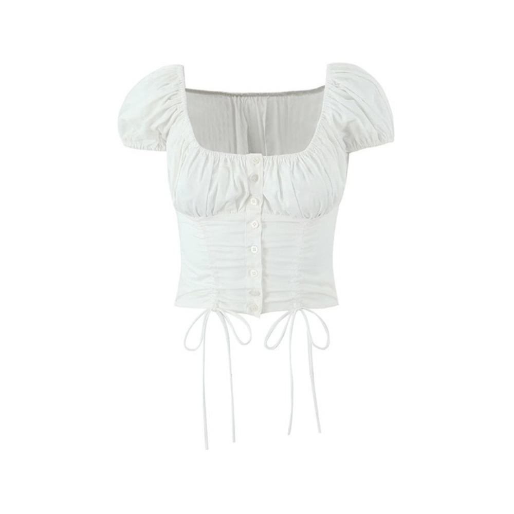 프릴 셔링 스트링 블라우스 231425780