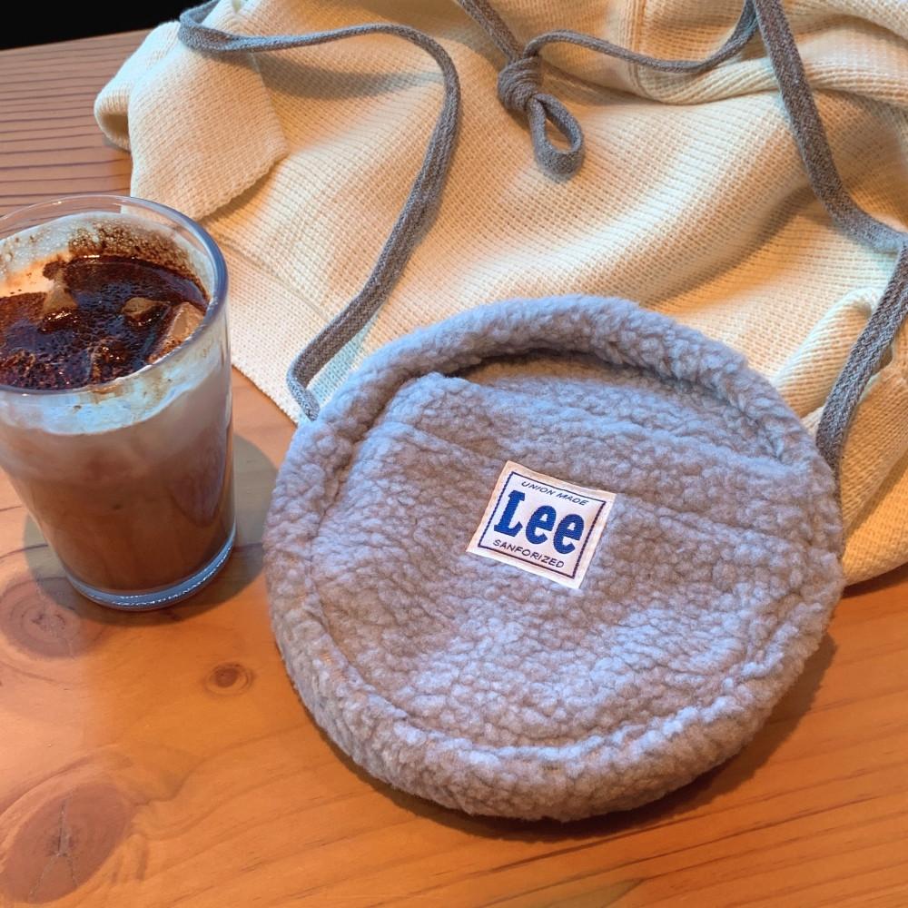 [Lee] 보아 라운드 포셰트 숄더 양털 뽀글이 크로스백, boa pouch bag