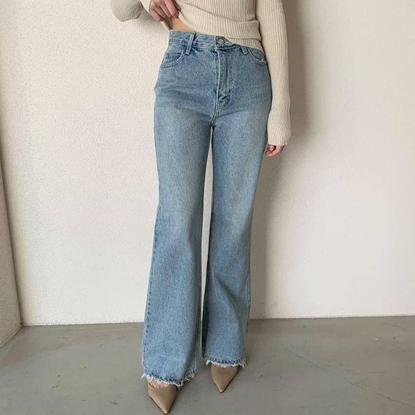 [미나그램] 유닛 난스판 일자와이드 데님팬츠