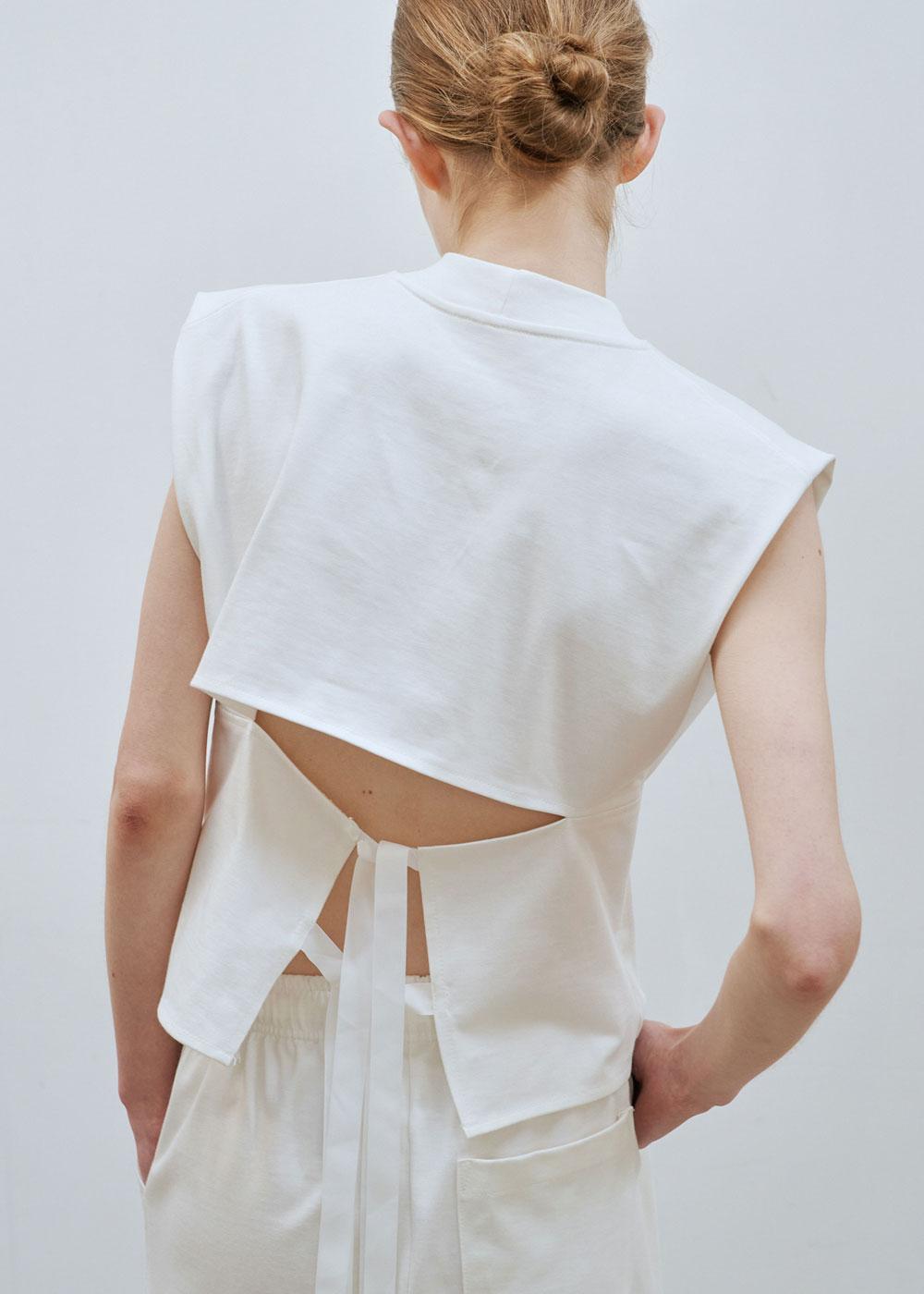 더블 테잎 슬리브리스 (3컬러)