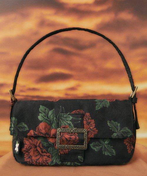 JACQUARD BAGUETTE BAG [BLACK]